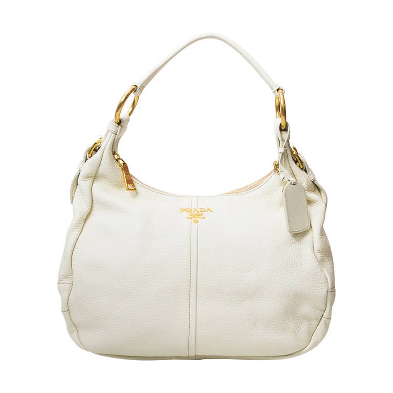 Prada Off-White Shoulder Bag at 1stDibs | prada off white bag