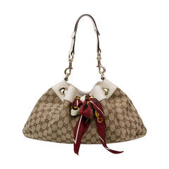 Gucci Monogram & Scarf Shoulder Bag
