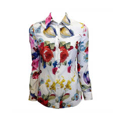 Dolce and Gabbana Floral Button Down Shirt