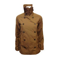 Yves Saint Laurent Khaki Double Breasted Rain Coat