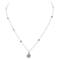 Art Nouveau Sapphire and Platinum Necklace