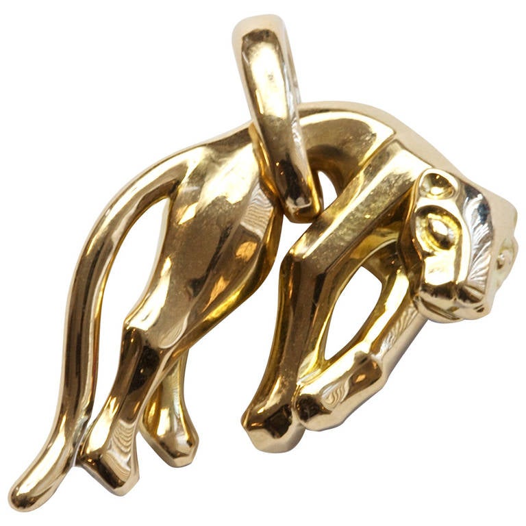 Cartier Gold Panther Anhänger bei 1stDibs