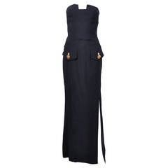 New VERSACE Black Long Dress Mila Kunis wore on the red carpet 11