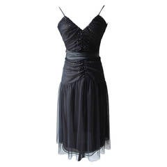 Used Sparkle in Vera Wang Beaded Tulle Cocktail Dress