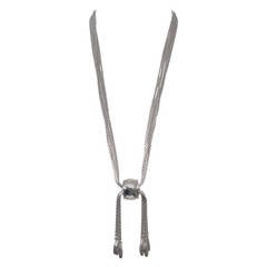 Monet Silver Chain Slide Necklace