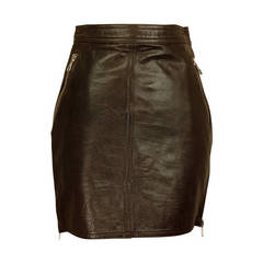 Katherine Hamnett Leather Fringe Skirt