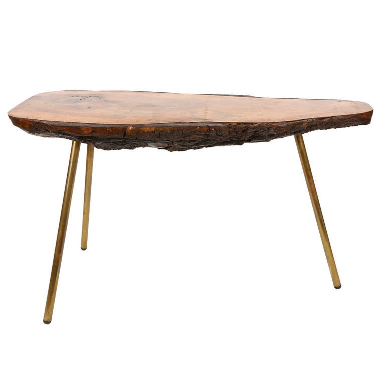 One of Two Early, Custom-Made Tables by Carl Auböck For Sale