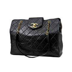 Retro Chanel Classic Puffy Quilted Overnight Bag
