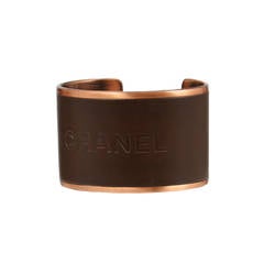 Chanel Copper and Leather Cuff