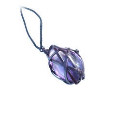 An Extremely Rare and Extraordinary Tina Chow Bamboo Wrapped Amethyst Pendant