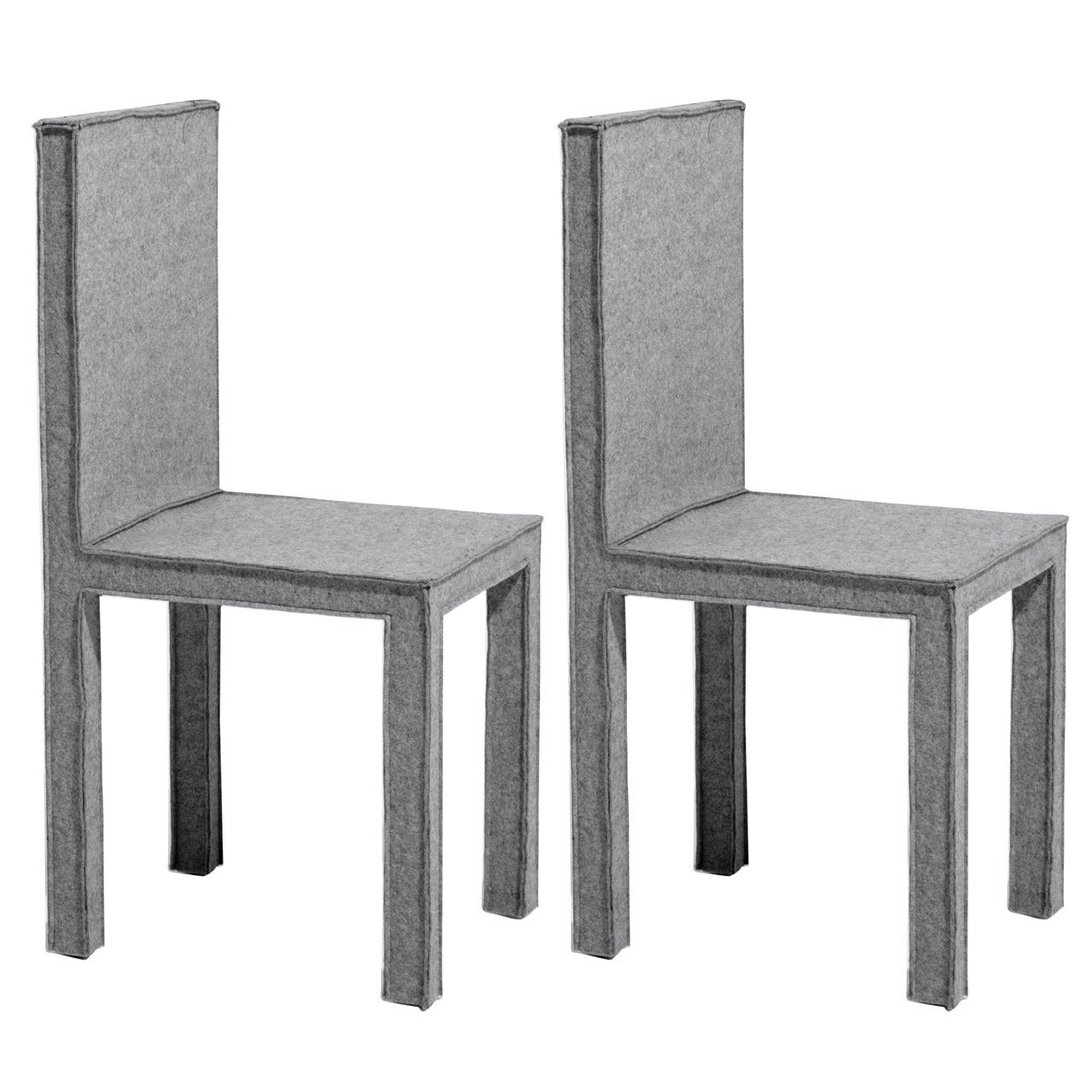 Pair of Felt Chairs by Reed and Delphine Krakoff for Established and Sons For Sale