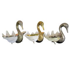 Italian Swans with Shell Bodies