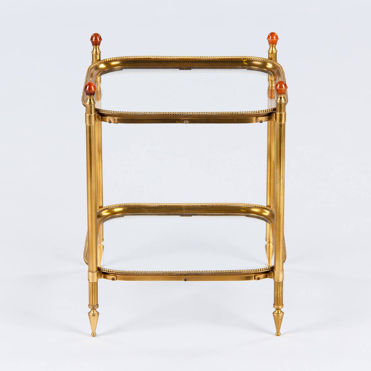 Mid-Century Modern Mid-Century Brass Two-Tier Side Table from Spain