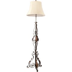 French Wrought Iron Floor Lamp