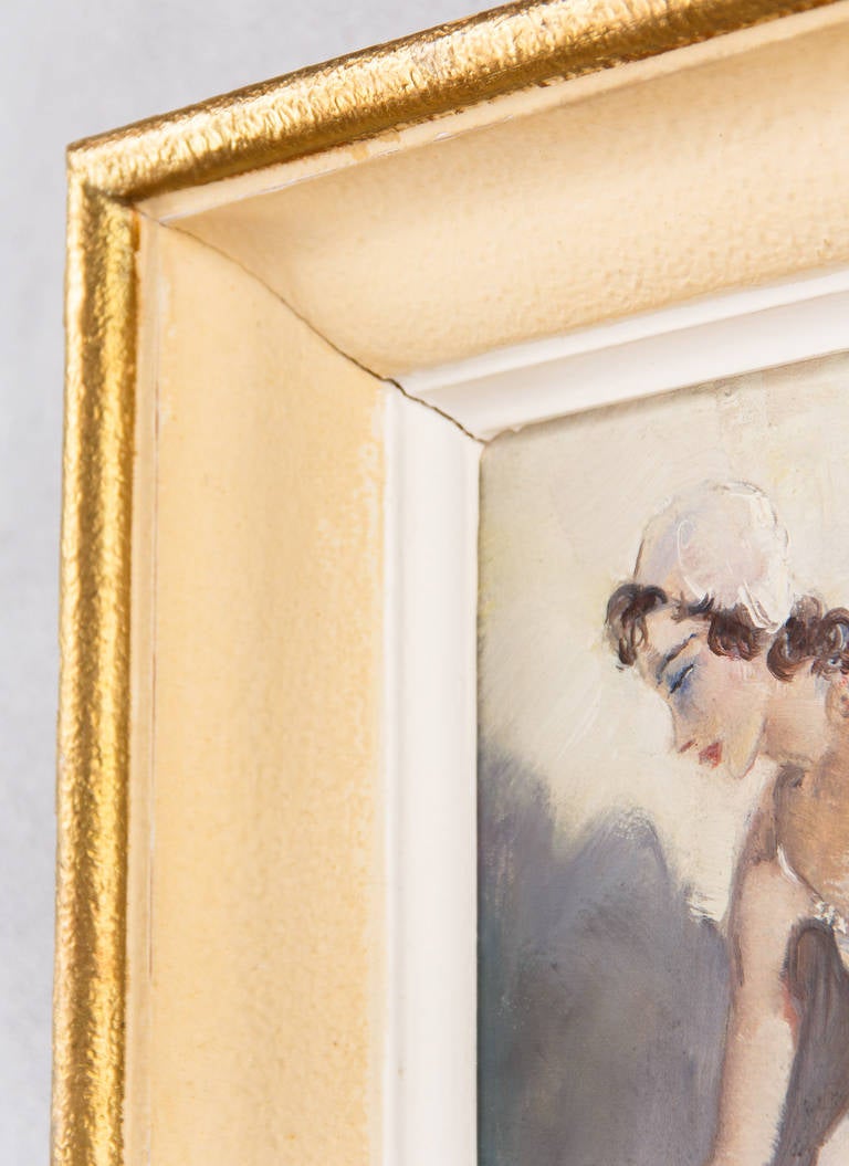 Toile Cesar Vilot - Peinture d'une ballerine, milieu du 20e siècle