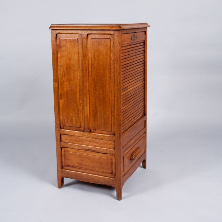 Wood French 1920's File Cabinet