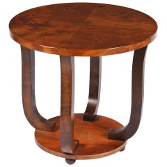 French Art Deco Round Side Table