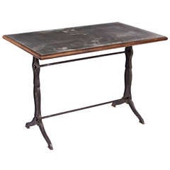Antique French Bistro Table with Zinc Top