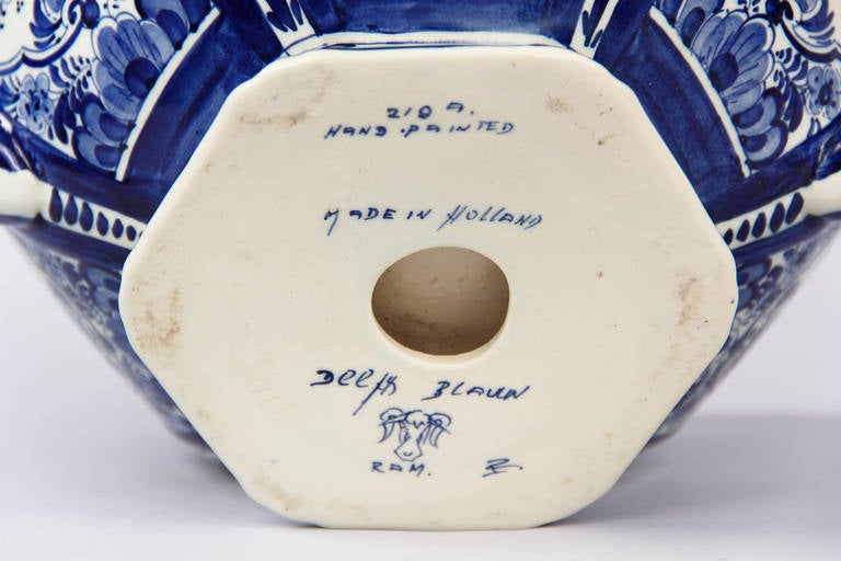 Delft Blue and White Ceramic Bowl, 1930s 4