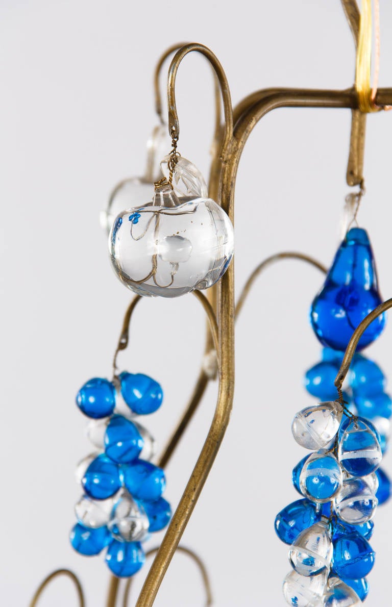 cobalt blue murano glass chandelier