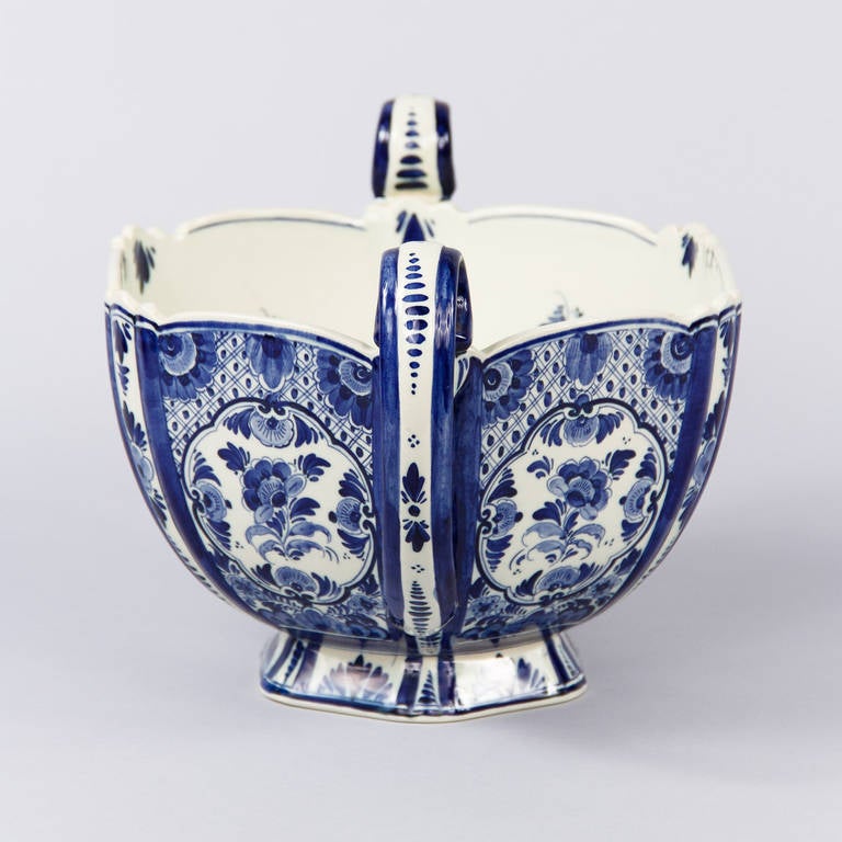 Dutch Delft Blue and White Ceramic Bowl, 1930s