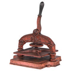 French Napoleon III Iron Book Press, circa 1870s