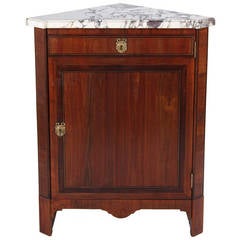 French Louis XVI Style Rosewood Corner Cabinet, 1900s