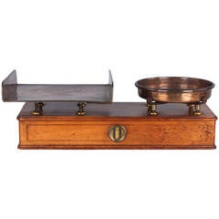 19th Century French Walnut Scale from Silk Traders Factory