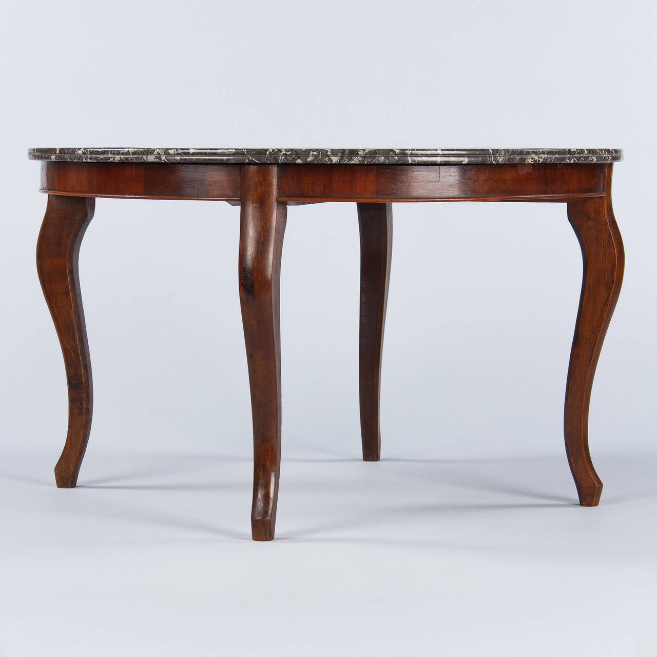 20th Century Louis Philippe Style Rosewood and Marble-Top Coffee Table, France, Early 1900s For Sale