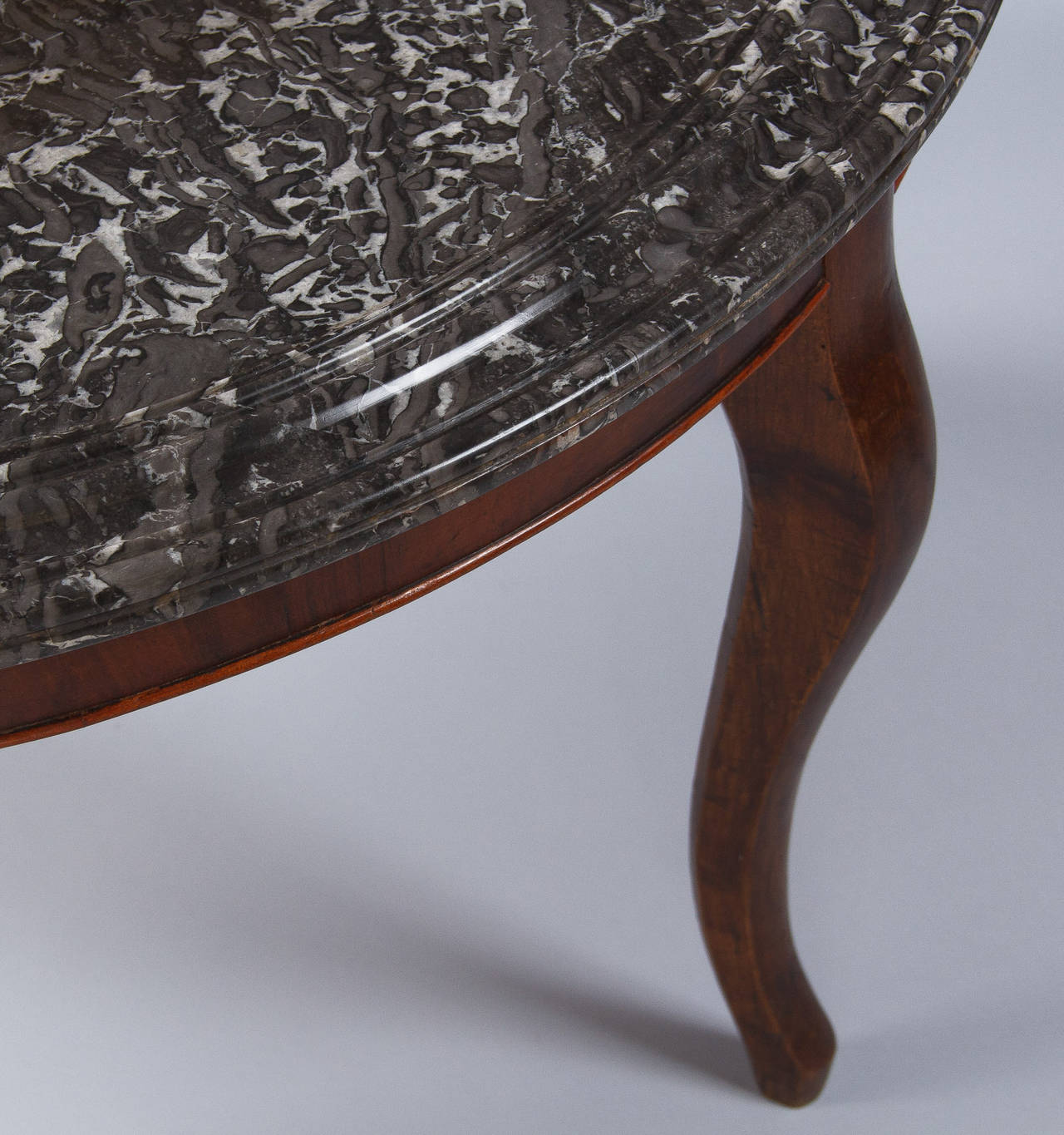 Louis Philippe Style Rosewood and Marble-Top Coffee Table, France, Early 1900s For Sale 1