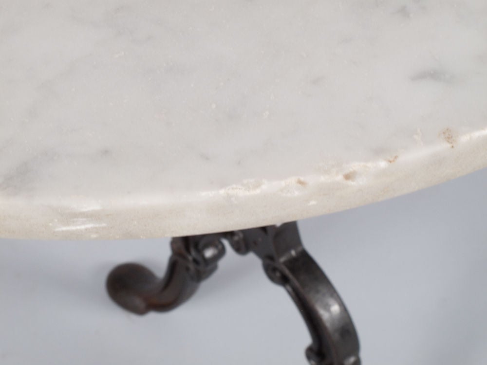 French Oval Bistro Table with Marble Top 6