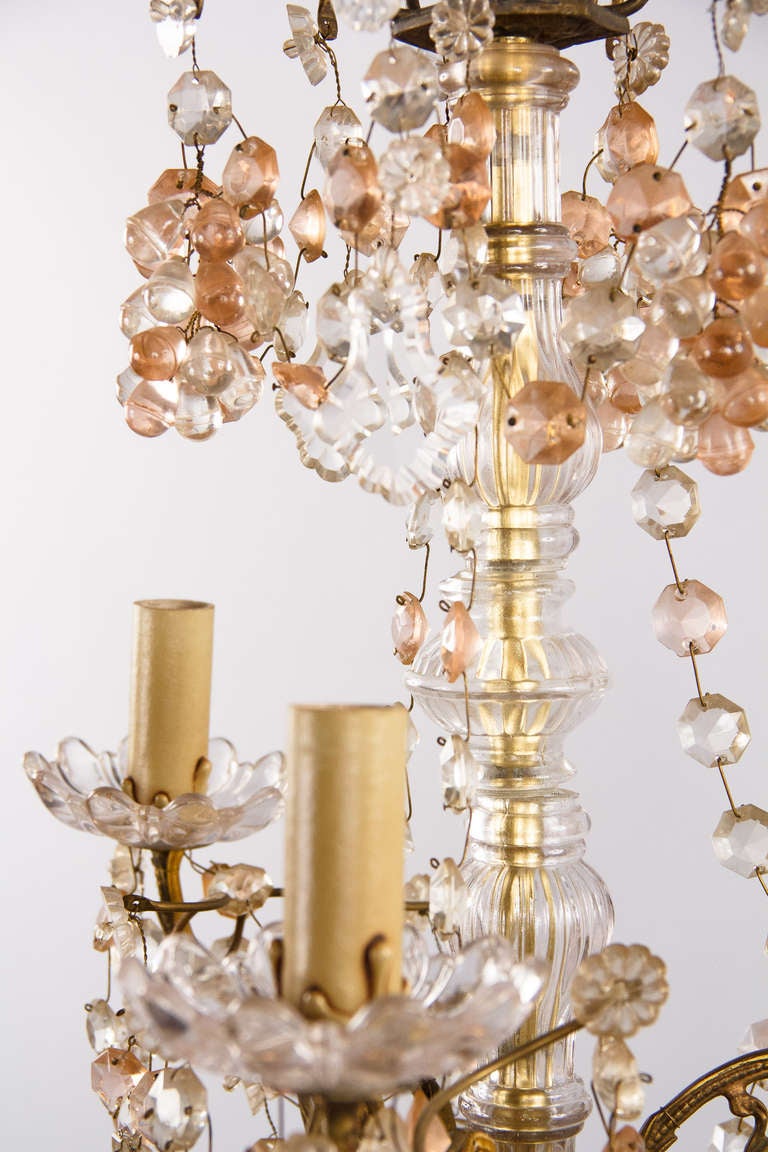 1930s French Crystal Chandelier with Glass Grapes 3