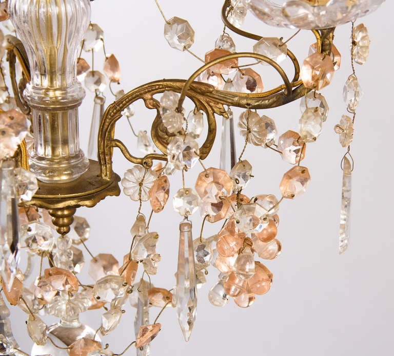 1930s French Crystal Chandelier with Glass Grapes 2