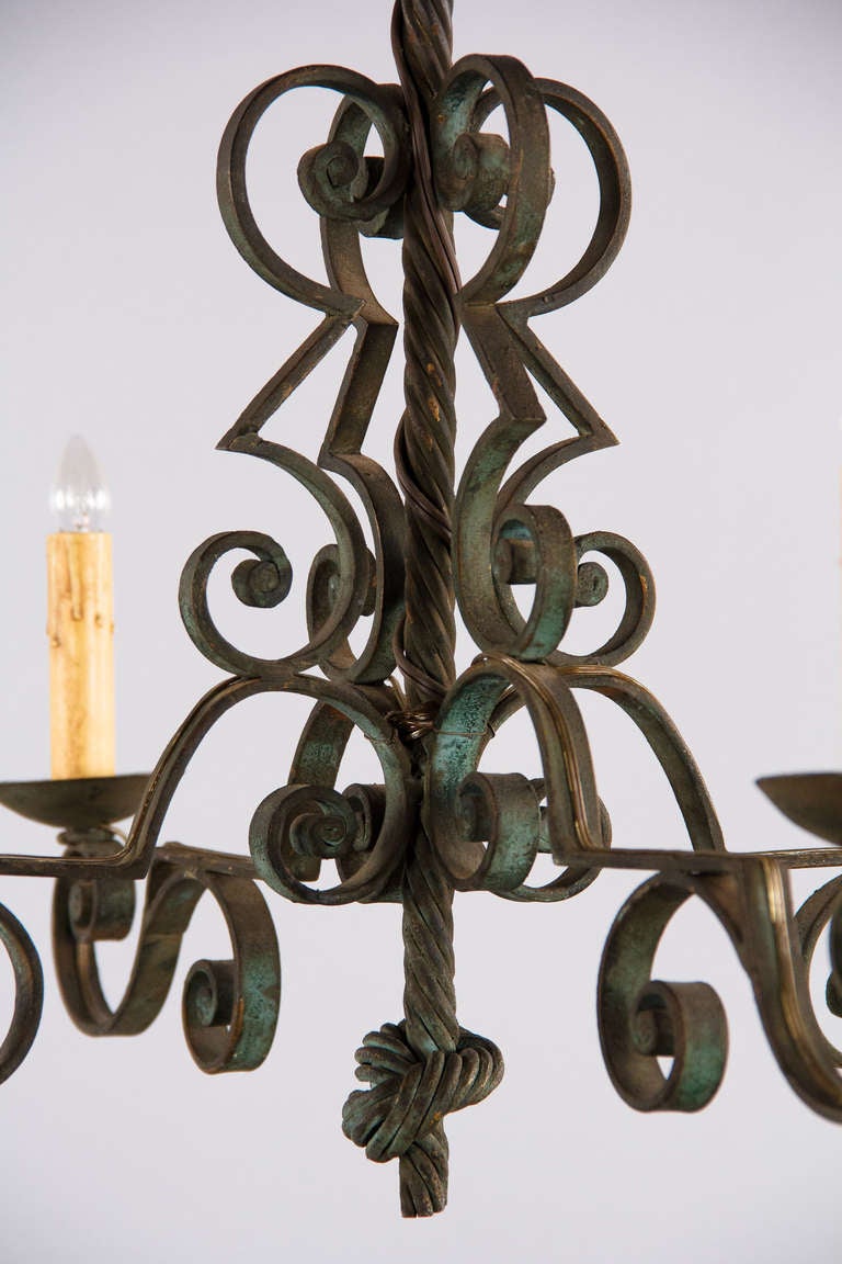 French Wrought Iron Chandelier 2