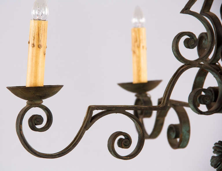 French Wrought Iron Chandelier 4