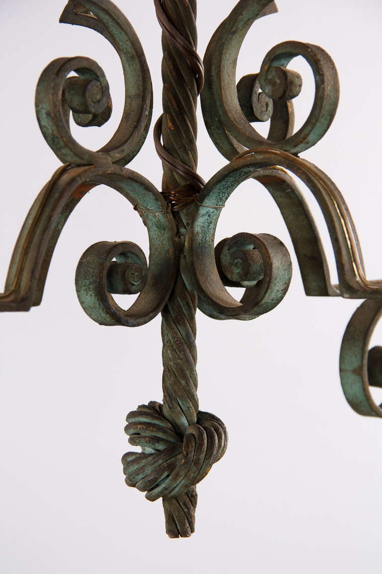 French Wrought Iron Chandelier 5