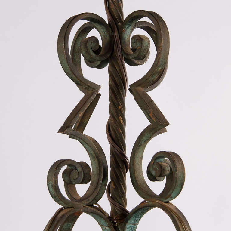 French Wrought Iron Chandelier 6