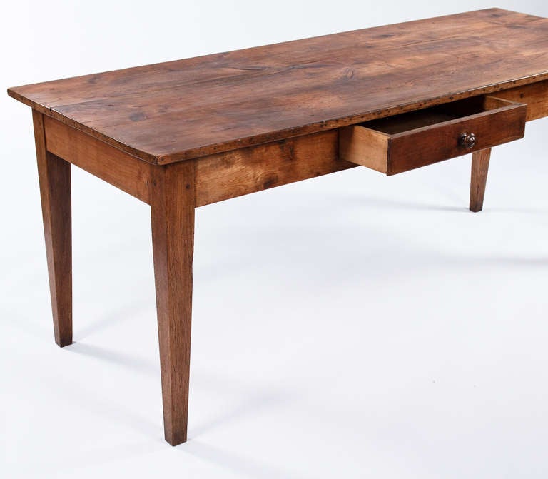 Finnish French Country Pine and Oak Farm Table, Late 1800s