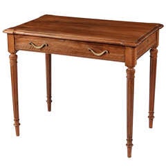 French Louis XVI Style Walnut Desk or Writing Table, 1900s