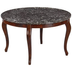 Louis Philippe Style Marble-Top Coffee Table, 1900s 8