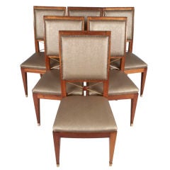 Set of 6 1940's French Dining Chairs