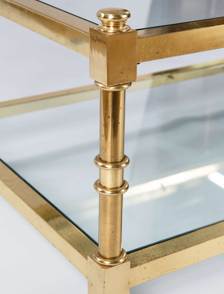 French Vintage Brass Coffee Table at 1stDibs