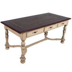 Napoleon III Painted Desk with Leather Top