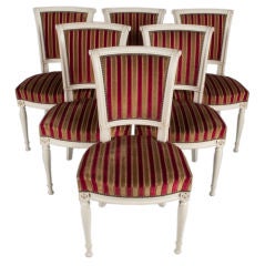 Set of 6 French Directoire Style Dining Chairs