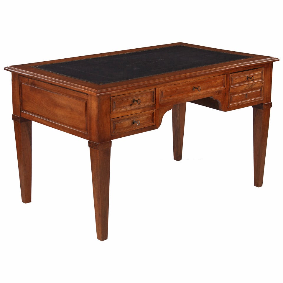 French Directoire Style Desk with Leather Top, 1900s