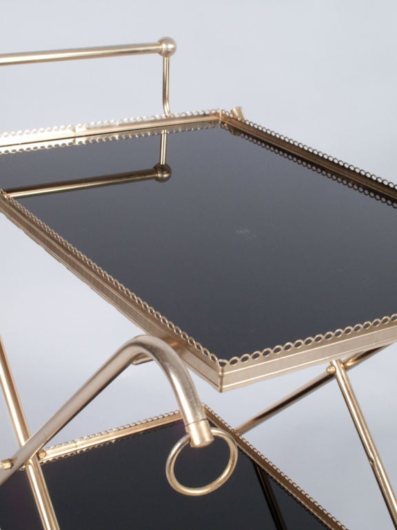 Mid-20th Century French Mid-Century Brass Serving Table