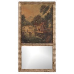 French Trumeau Mirror with Painting