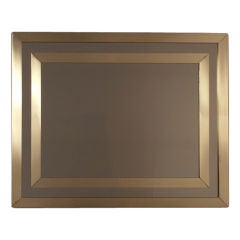 French 1970s Brass Framed Mirror 12