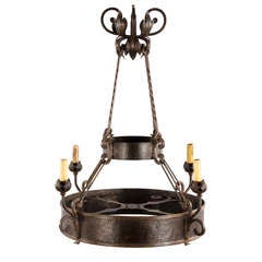 Nancy Hammered Metal Chandelier