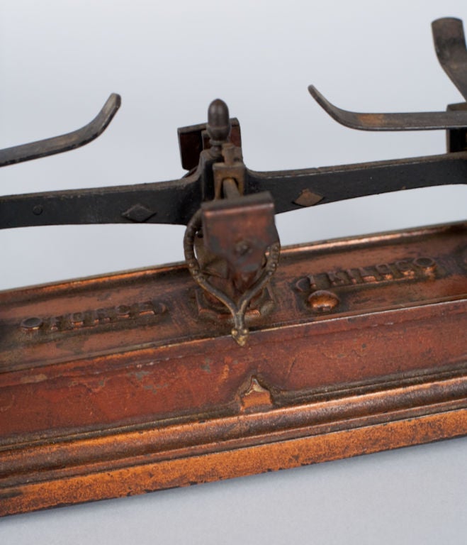 20th Century French Apothecary Metal Scale